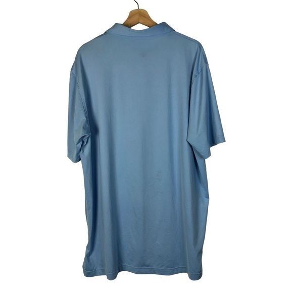 Peter Millar Light Blue Short Sleeve Golf Athletic Polo XL - Picture 2 of 5